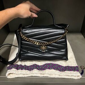 Tory Burch Black Chevron Convertible Should Bag